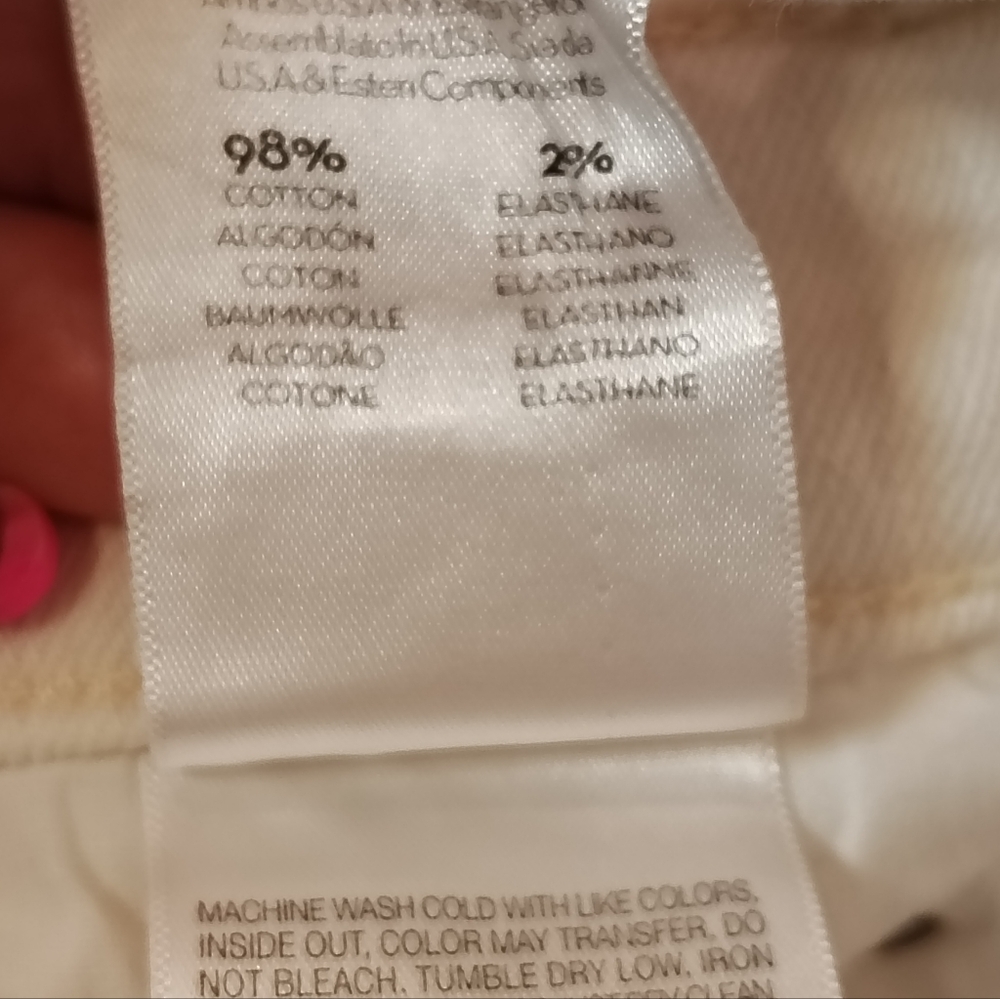 MOTHER The Dazzler Shift Jeans Women 25 Act Natural Made in USA Designer WHITE - Picture 6 of 12